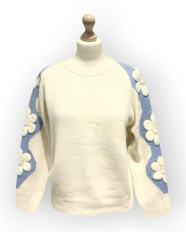 Trui - Fashion Design - Dames - Bloemen Mouw