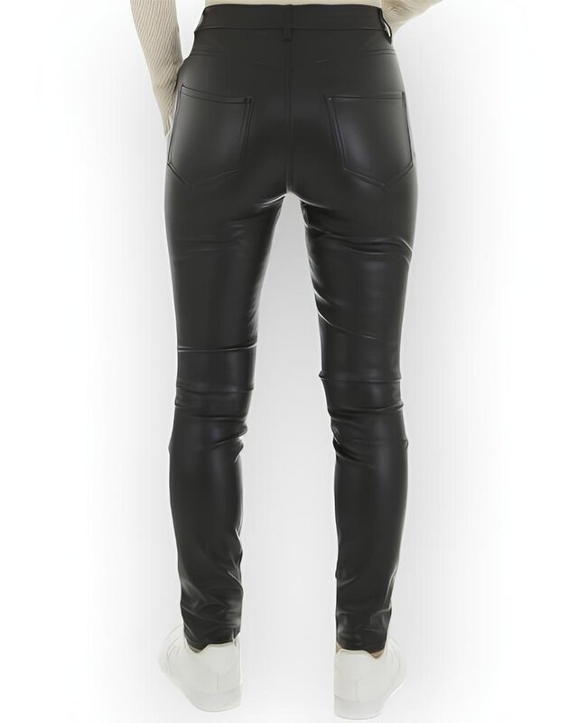 Dames Stoere  Broek -  Slimfit - Leder