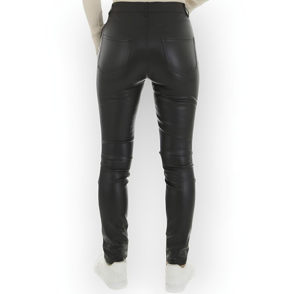 Dames Stoere  Broek -  Slimfit - Leder