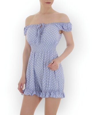 Dames - Playsuit - Witte Stippen - Luchtige Mode