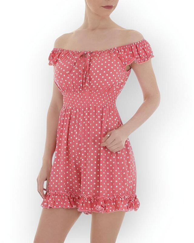 Dames - Playsuit - Witte Stippen - Luchtige Mode