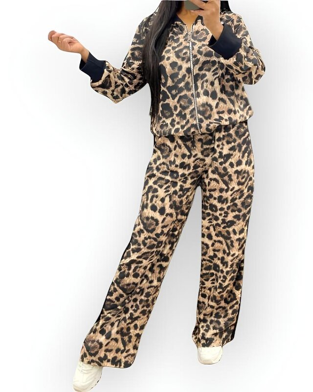 Dames 2-Delig Luipaard Set - Dierenprint Fashion