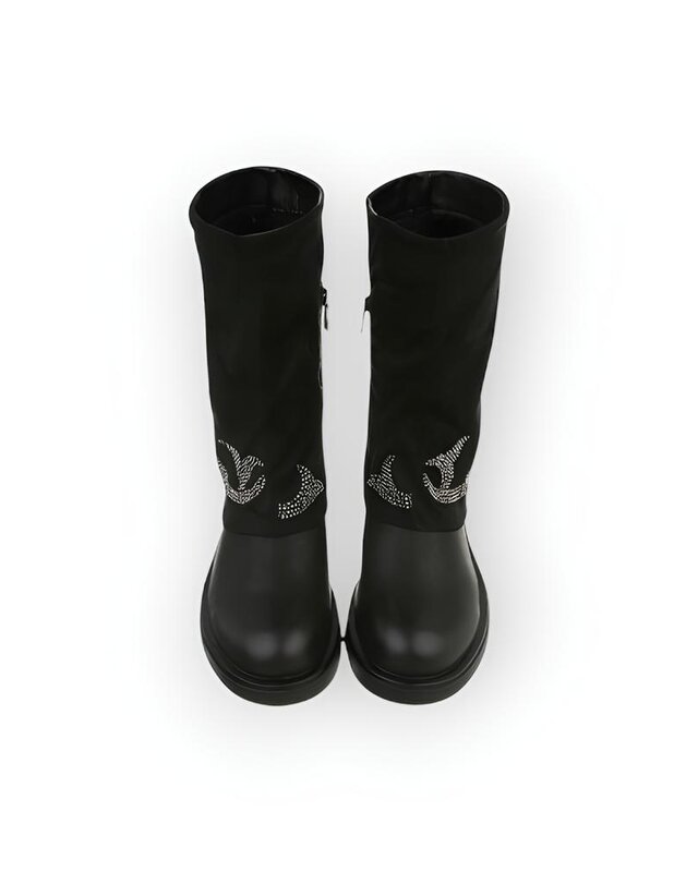 western - Dames Laarzen - Suedine - leder - Strass