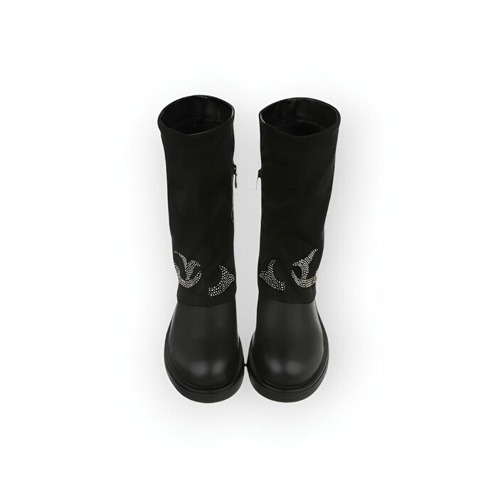 western - Dames Laarzen - Suedine - leder - Strass