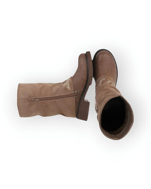 western - Dames Laarzen - Suedine - leder - Strass