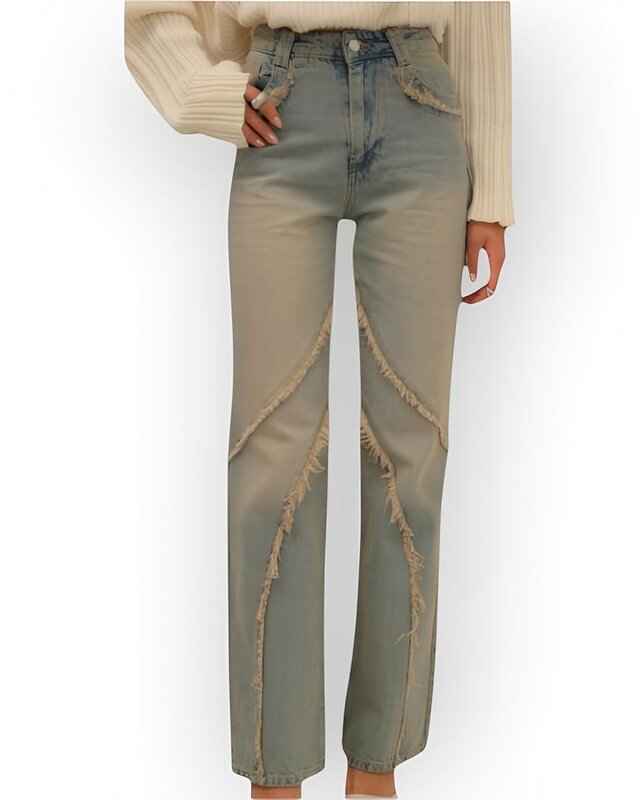 Jeans - Rafeldetails - Dirty look - Stoere - Dames