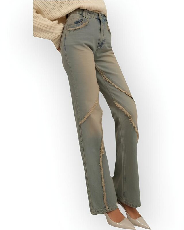 Jeans - Rafeldetails - Dirty look - Stoere - Dames