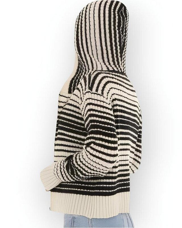 Vest - Gestreept - capuchon - Dames - Mode