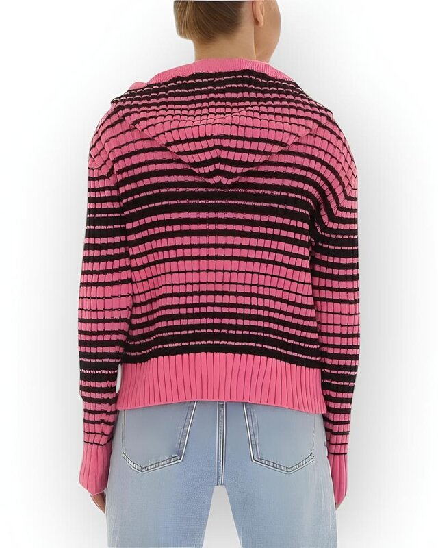 Vest - Gestreept - capuchon - Dames - Mode