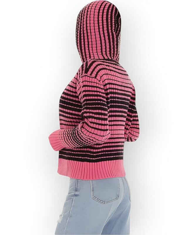 Vest - Gestreept - capuchon - Dames - Mode