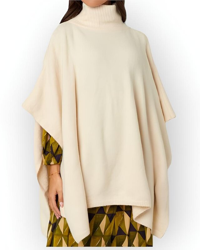 Elegante Poncho - Zachte Kol - Fashion