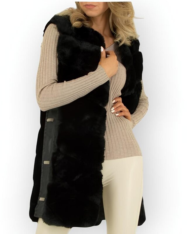 Luxe - Faux Fur - Bodywarmer - Leder - Dames Design