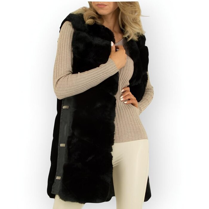 Luxe - Faux Fur - Bodywarmer - Leder - Dames Design