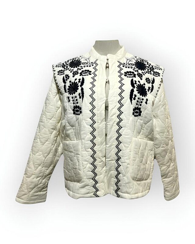 Vest Demi-Geborduurd - Ecru -Dames