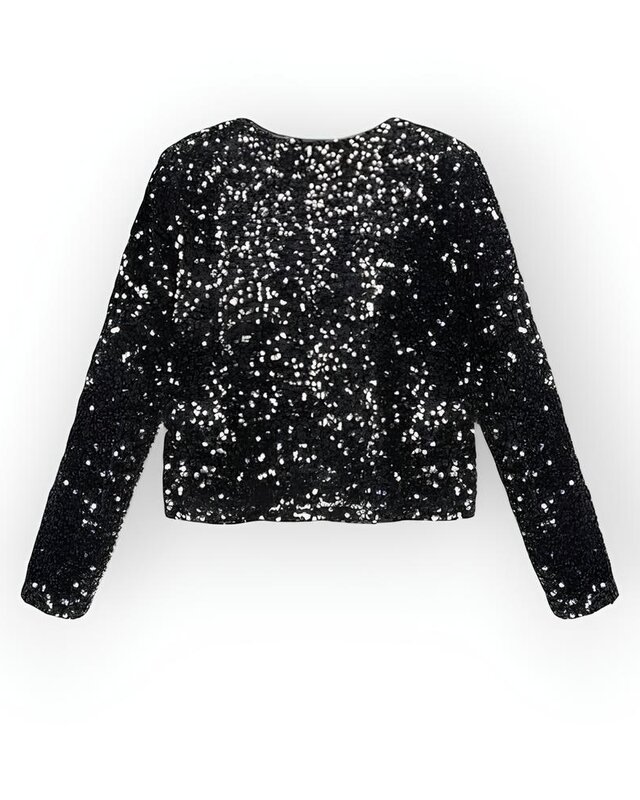 Dames Vest - Pailletten - strik - Glamour