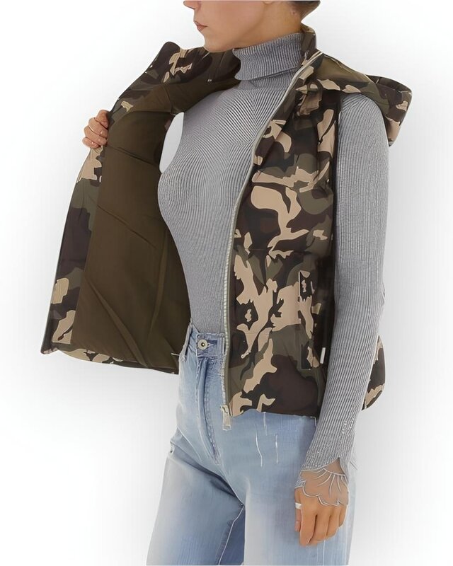 Bodywarmer - Camouflage - Capuchon - Dames