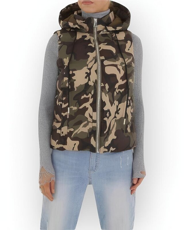 Bodywarmer - Camouflage - Capuchon - Dames