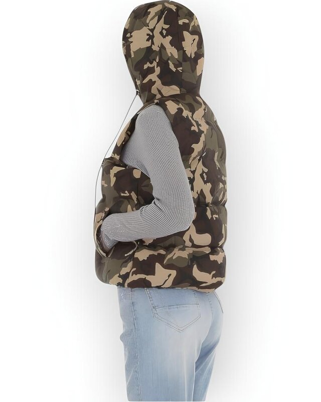 Bodywarmer - Camouflage - Capuchon - Dames