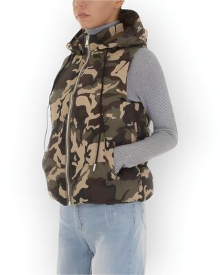 Bodywarmer - Camouflage - Capuchon - Dames