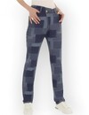 Jeans Straight-fit  - Patchwork - Dames