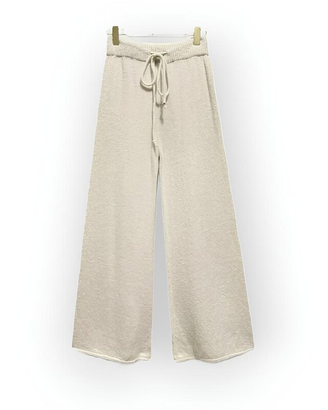 Dames - Gebreide Pantalon – Trendy