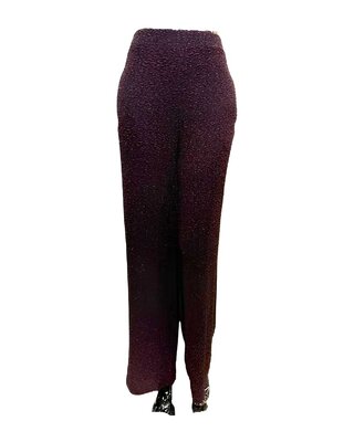 Dames - Elegante Glinsterende Pantalon – Bordeaux | Chic & Stijlvol