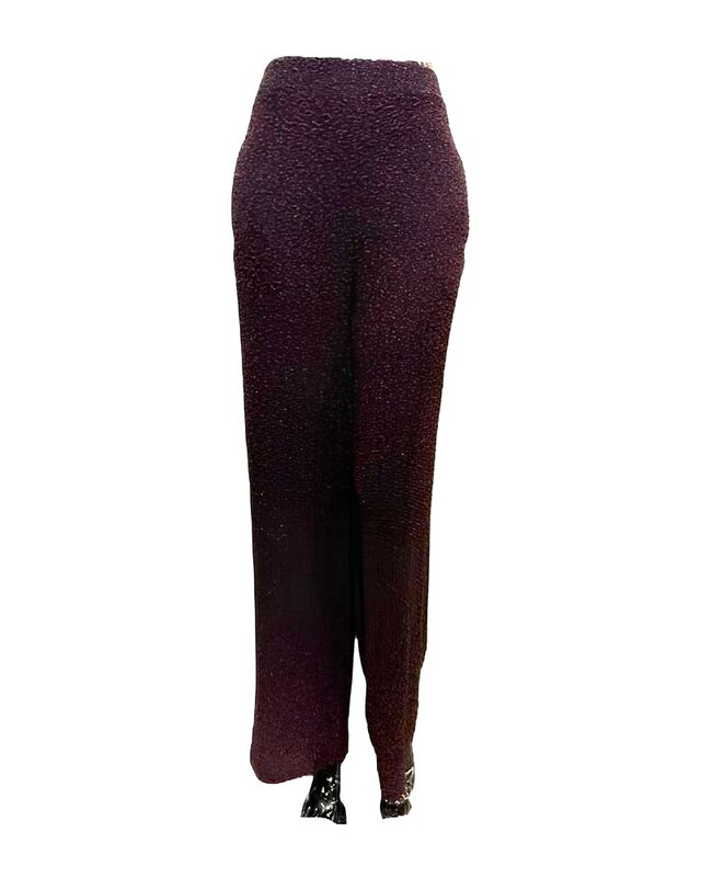 Dames - Elegante Glinsterende Pantalon – Bordeaux | Chic & Stijlvol