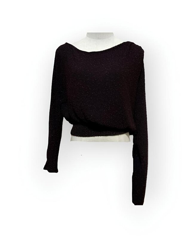 Dames - Glinsterende Bordeaux Crop Top – Elegant & Stijlvol