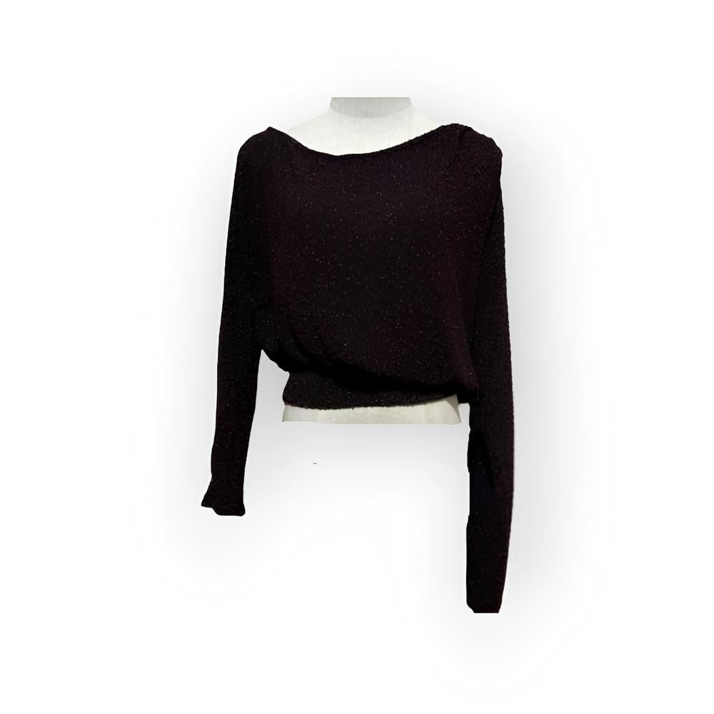 Dames - Glinsterende Bordeaux Crop Top – Elegant & Stijlvol