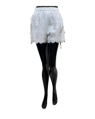 Dames Broderie Short | Knotted Zijkant & Boho Chic