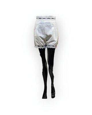 Dames Broderie Short | Elegant Design - Fluwelen Lint