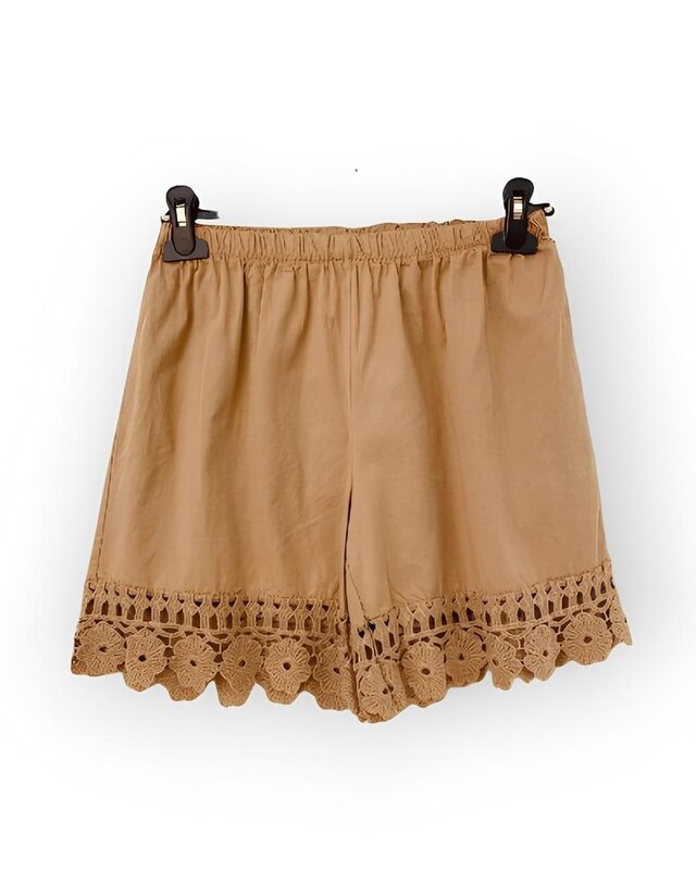 Dames Short | Broderie - Flowers