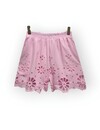Betoverende Roze Dames Short | Broderie Bloemmotieven - Zomer