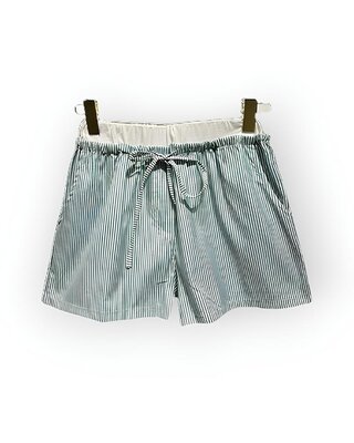 Verfrissende Groen-Wit Gestreepte | Dames Korte Broek - Summer Vipe