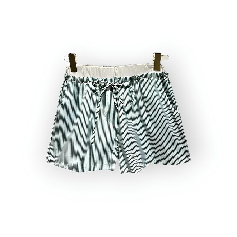 Verfrissende Groen-Wit Gestreepte | Dames Korte Broek - Summer Vipe