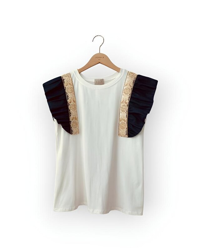 Denim Luxe | Dames Shirt – Embroid & Paillette