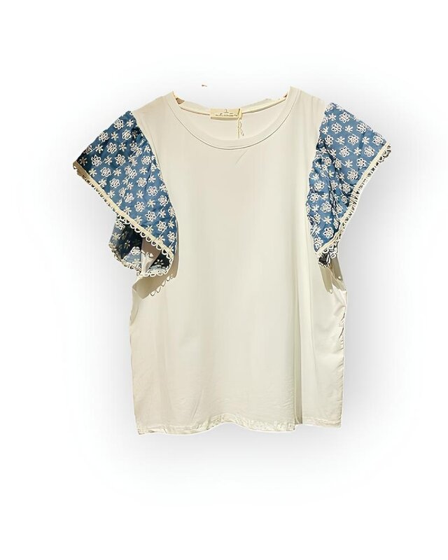 Denim Bloom | Dames Shirt – Embroid & Ruffel