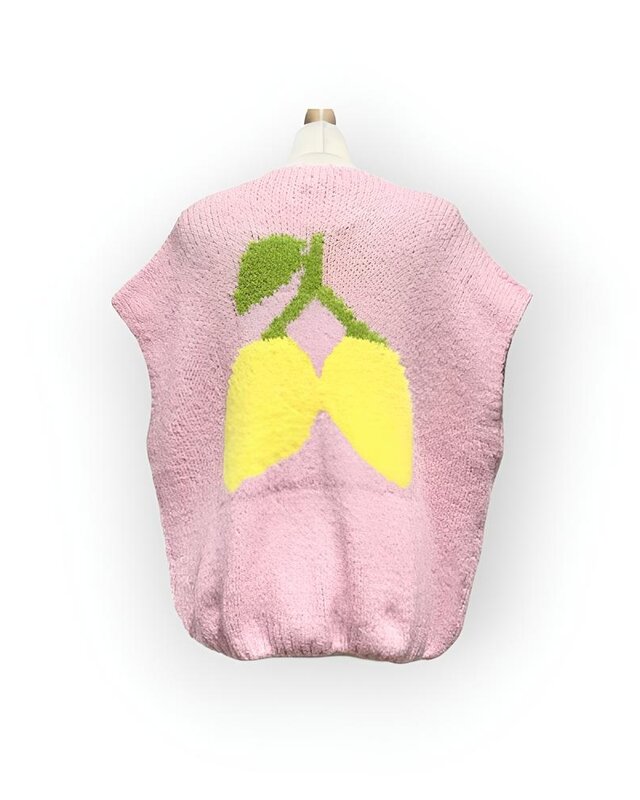 Lemon Bliss | Dames Gebreide Gilet – Zacht & Uniek