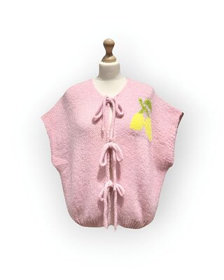 Lemon Bliss | Dames Gebreide Gilet – Zacht & Uniek
