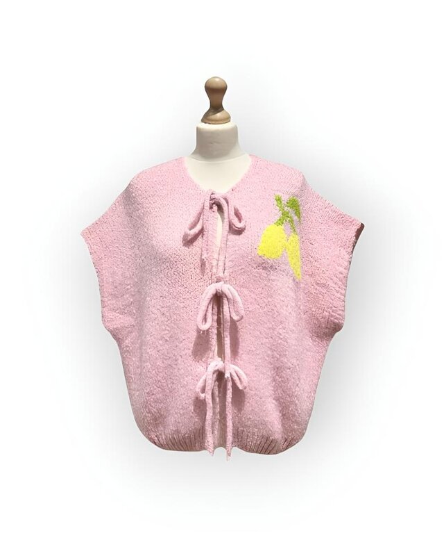Lemon Bliss | Dames Gebreide Gilet – Zacht & Uniek