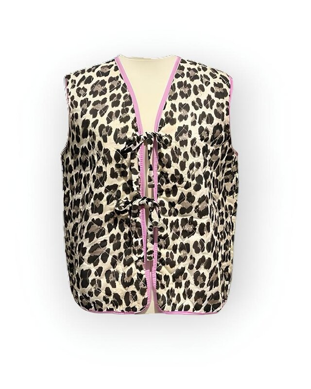 Wild Chic | Luipaard Dames Gilet – Knotted