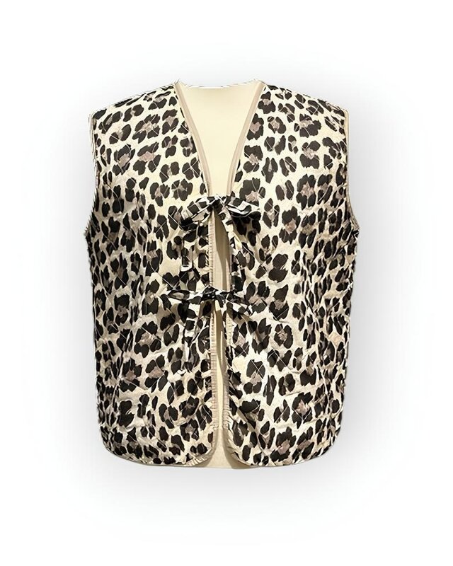 Wild Chic | Luipaard Dames Gilet – Knotted