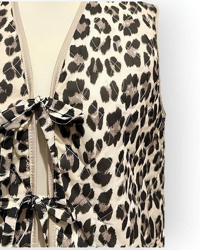 Wild Chic | Luipaard Dames Gilet – Knotted