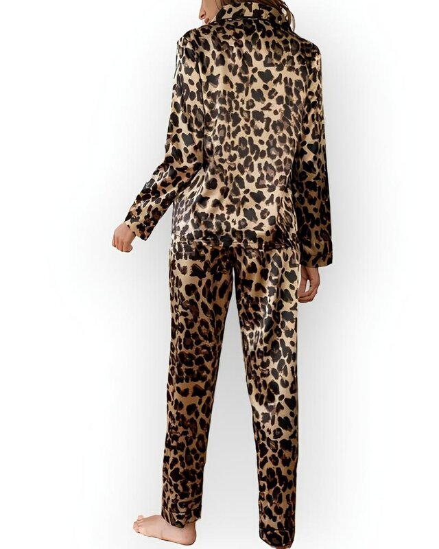 Luxury Leopard | Dames Satijnen Pyjama Set