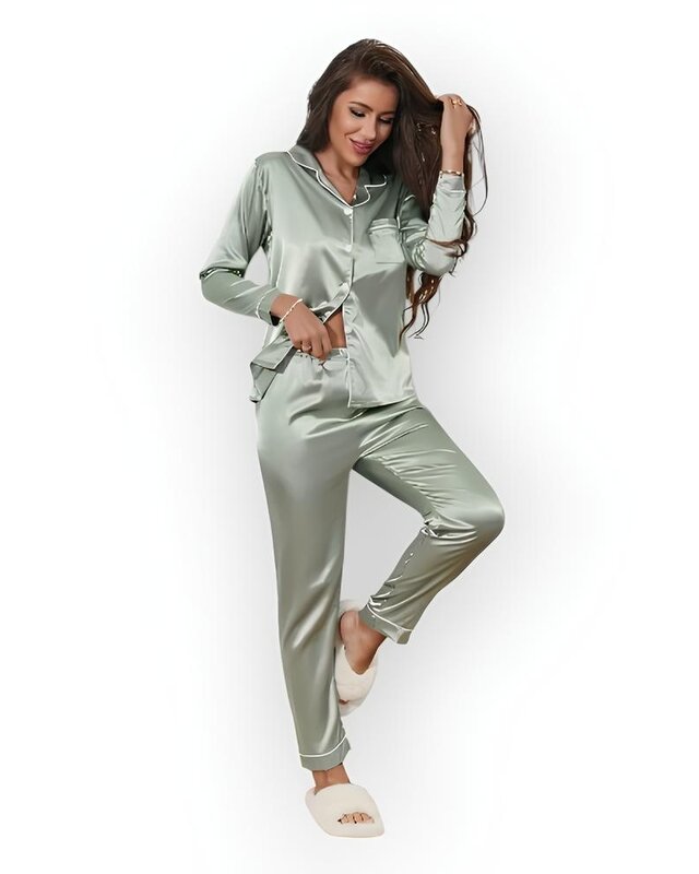 Silky Dream | Satijnen Dames Pyjama Set – Luxe & Comfort