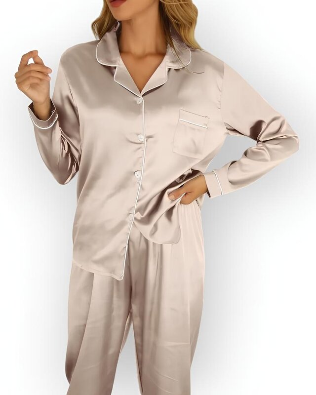 Silky Dream | Satijnen Dames Pyjama Set – Luxe & Comfort