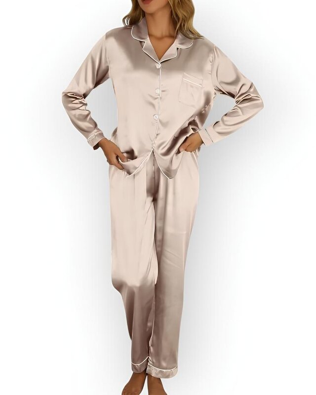 Silky Dream | Satijnen Dames Pyjama Set – Luxe & Comfort
