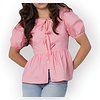 Chic Knot | Getailleerde Dames Blouse – Trendy Pof