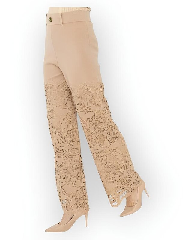Romantic Lace | Flare Broek met Kant & Rekbaar Bovenstuk