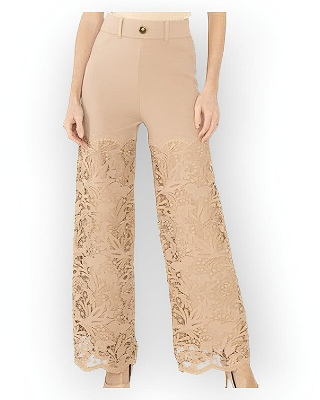 Romantic Lace | Flare Broek met Kant & Rekbaar Bovenstuk